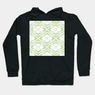 Tea Green Batik Floral Hoodie